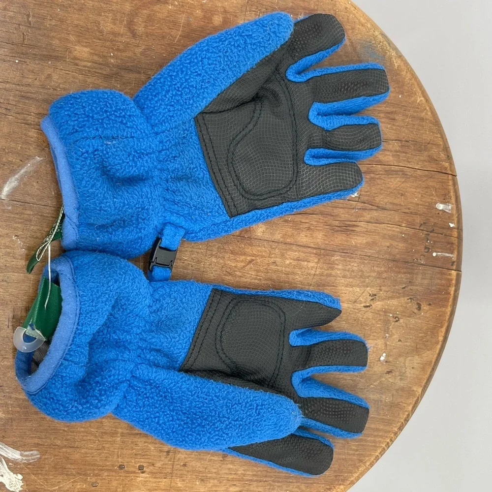 L.L. Bean Blue and Gray Kids' Fleece Gloves